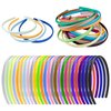 26 Pcs Satin Headbands for Girls DIY Craft Headband 1cm (0.4 inch) Ribbon Girls Headband Fashion Colorful Satin Coverd Hair Band Craft, 26 Colors