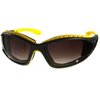 COLOR VIPER ColorViper Safety Glasses Cushioned Sunglasses Bifocal Reader ski sports FBS8998GS (matte black yellow, 2.00)