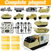 CORPER TOYS Military Toys Missile Launcher Armored Vehicle Playset with Army Men Action Figures and Army Vehicles Set for Boys Kids Gift for Birthday Christmas