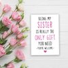 Qamza Funny Birthday Card For Sister Best Friend Bestie, Humorous Happy Sisters Friendship Birthday Card for Her. Ideal Sister Birthday Gift for Her Friend