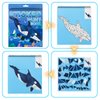 3PCS Sticker Paint Number Books Crafts for Kids Ages 4-8,8-12 Animal Dinosaur Ocean Sticker Book Stickers for Kids Boys Girl Adults for Birthday Party Favors Gift Travel Toy Daycare Activity