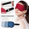 FlyCoco 3PCS Silk Eye Mask for Sleeping, Soft Comfortable Sleep Masks with Adjustable Strap, Light Blocking Night Masks, Blackout Eyes Covers for Aldult Women Men Travel Airplane, Blue+Black+Red