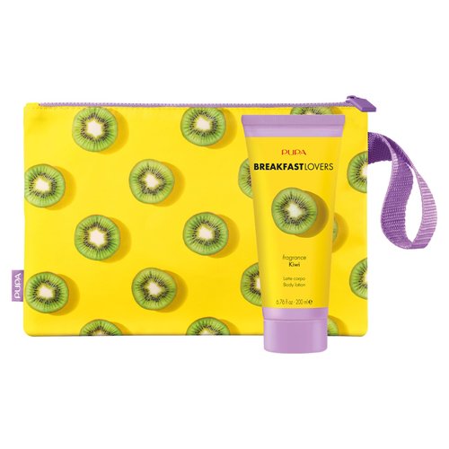 Pupa Milano Breakfast Lovers Set, Kiwi, 2 Pc - Gift Set - Body Lotion - Body Cream - Moisturizing and Hydrating Lotion - Skin Care for Women