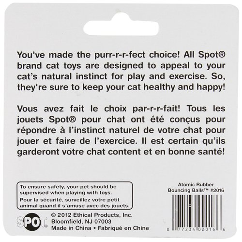 SPOT Atomic Bouncing Ball Cat Toy 2pcs Size:Pack of 4