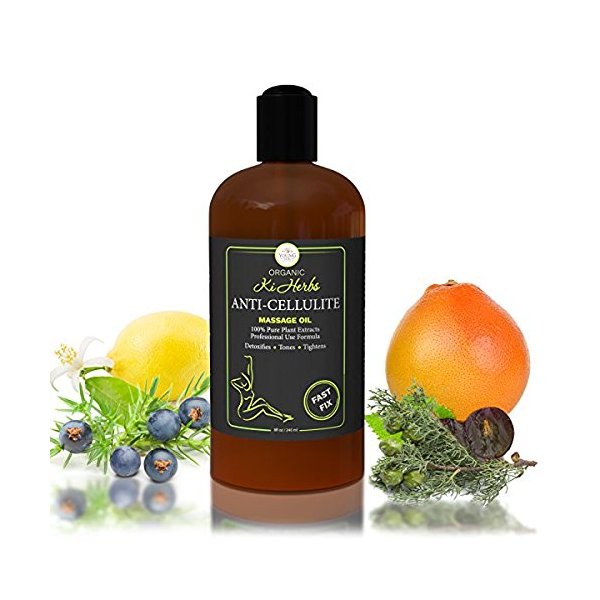 Premium Organic Anti-Cellulite Oil for Firmer, Smoother Skin - Moisturizing & Anti-Aging Body Oil with Natural Ingredients