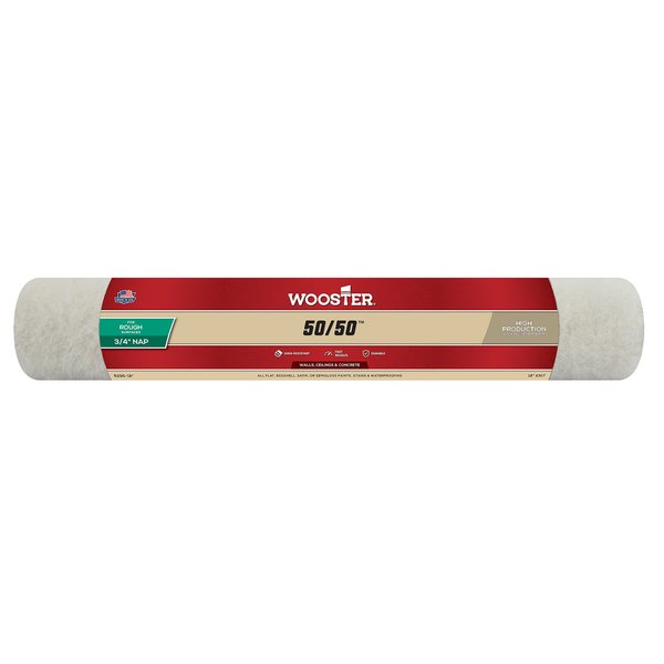 Wooster Brush R296-18 Wooster 50/50 Roller Cover, 3/4-Inch Nap, 18-Inch