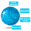 PJDH 3'' Squeaky Dog Toy Balls for Lagre Medium Puppy, Indestructible Dog Balls for Playing, Fetching & Retrieving, Durable Aggressive Chewers, 3 PCS Purple+Blue+Green