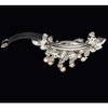 E EMZHOLE Luxury Hair Barrettes Flower Tassel Design Spring Clip Rhinestone Hairpin Crystal Hair Clip Hair Accessories for Women Girls (Champagne)
