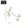 YienDoo Silver Butterfly Chain Tassel Cuff Earrings Vintage Long Butterfly Hinge Dangle Drop Earrings Single Butterfly Ear Clips Statement Butterfly Crawler Cuff Earrings Jewelry for Women Girls