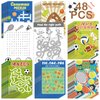 Hungdao 48 Pcs Sports Mini Activity Books for Boys and Girls Football Basketball Soccer Baseball Birthday Party Favors Activity Books Bulk for Sports Themed Party Classroom Supplies