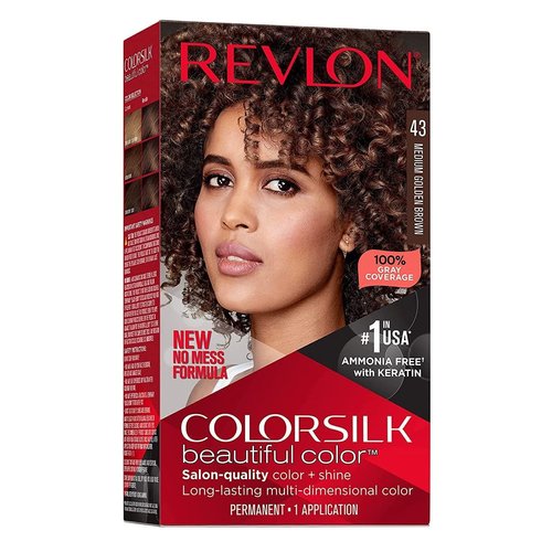 Revlon Colorsilk Beautiful Color, Medium Golden Brown 43 1 ea (Pack of 1)