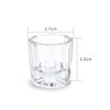 ConStore 2PCS Glass Crystal Dappen Dish with Lid Mini Bowl Cups Nail Art Tools Clear Nail Art Equipment for Mixing Liquid Powder