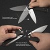 SENCUT Sachse Pocket Knife Folding Knife for EDC, Green Micarta Handle Black Stonewashed 9Cr18MoV Blade Foldable Small Knife with Clip, Button Lock Everyday Carry Knife for Men Women, Lightweight for Indoor Outdoor Gift S21007-2