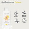 ECOLATIÈR Baby Shampoo & Body Wash 2-in-1 Gentle, Hypoallergenic, and Tear-Free kids shampoo - Cotton Extract& Lactic Acid for Easy Detangling - Kids shampoo and conditioner 3+ - 8.5 Fl Oz