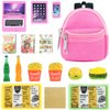 18INDC 15 Pcs Doll Accessories Miniature Laptop Computer Tablet Phone Mini Backpack and Mini Food Including Burger Soda Set and Burger Hot Dog Set and Gourmet Magazine for 11.5 inch Doll