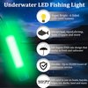 LED Underwater Fishing Light 1600 Lumens 10.8W 12V 24V Shrimp Light Submersible Fishing Light 180 LED IP68 Bait Finder Night Light Deep Drop Light Boat Decorative Light for Shrimp Squid Fish Crowds