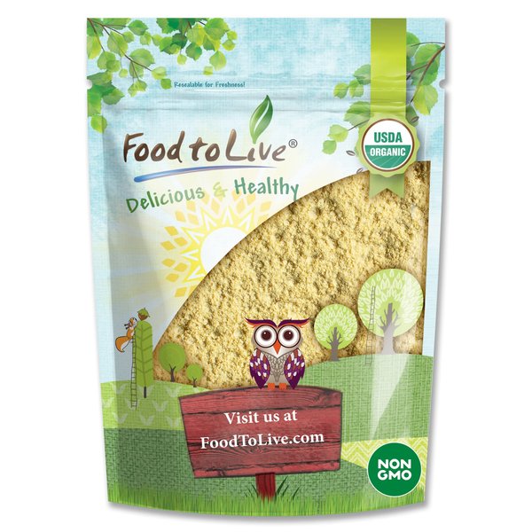 Food to Live Organic Garbanzo Bean Flour, 2 Pounds - Non-GMO Chickpea Flour, Stone Ground, Kosher, Vegan, Bulk, High in Protein and Fiber, Product of the USA