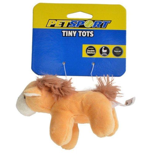 PetSport Tiny Tots Barn Buddies Dog Toy with Squeaker, 4 Inch, Assorted Designs (Single)