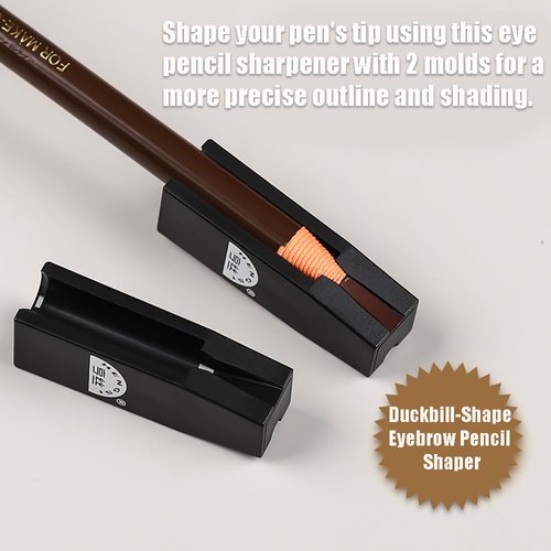 5 Pcs 2 in 1 Eyebrow Pencil Sharpener, Duckbill-Shape Eyebrow Sharpener Auxiliary Tool for Peel Off Brow Pencils