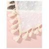 SHENHE Women's Tassel Trim Hair Scarf Headband Eyelet Fringe Triangle Bandana Kerchief White One-Size