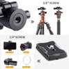 K&F Concept Professional 28mm Metal Tripod Ball Head 360 Degree Rotating Panoramic with 1/4 inch Quick Release Plate Bubble Level for Tripod Monopod Slider Camera Camcorder up to 22 pounds