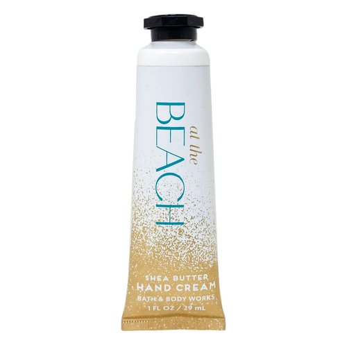 Bath & Body Works At The Beach 3 Pack Shea Butter Hand Cream Bundle with a Himalayan Salts Springs Sample Soap