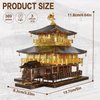 Piececool 3D Metal Model Kits for Adults, Kinkaku-ji Golden Pavilion Model Building Kits, Challenging 3D Puzzles for Stress Relief DIY Craft Kits