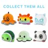 TeeTurtle - The Original Reversible Bunny Plushie - White + Gray - Cute Sensory Fidget Stuffed Animals That Show Your Mood