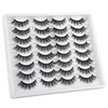JIMIRE 16 Pairs False Eyelashes Fluffy Natural Fake Lashes 3D Volume Lashes Pack for Cat-Eye Look