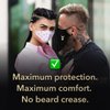 The Beard Defender Face Mask by Beard Struggle - Adjustable Beard Mask for Men with 2 Disposable Filters & Ear Saver - Beard Covers for Men (Black)
