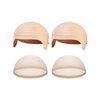 Hoedia 2-Pack Latex Bald Cap with 2 PCS Wig Caps for Adults Women Men, Cosplay Costume Accessories for Halloween Party