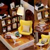 TuKIIE DIY Miniature Dollhouse Kit with Furniture, 1:24 Scale Creative Room Mini Wooden Doll House Plus Dust Proof for Kids Teens Adults(Leisurely Moment)