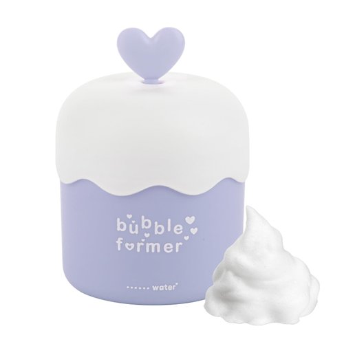 Beautyflier Facial Cleanser Foam Cup Whip Bubble Maker Facial Skin Cleansing Care,Deep Skincare Cleaner Tools for Travel Household (Heart, Blue)
