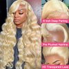 613 Lace Front Wig Human Hair 13x6 Body Wave 24 Inch Blonde Lace Front Wigs Human Hair 180% Density 613 HD Lace Frontal Wig Blonde Glueless Wigs Human Hair Pre Plucked with Baby Hair
