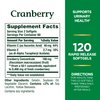 Nature's Bounty Cranberry, Herbal Health Supplement with Vitamin C, Supports Urinary Health, 4200mg, 120 Softgels