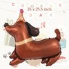 5Pcs Dog Birthday Balloons Dachshund Shaped Puppy Dogs Foil Mylar Balloons for Pet Puppy Dog Animal Birthday Lets Pawty Themed Pet Party Decoration Supplies