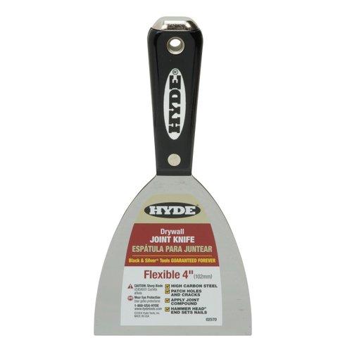 HYDE 02570 Flex Hammer Head Joint Knife, 4" W, No Color