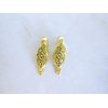Generic 2 Shiny gold tone metal filigree alligator hair claw clip fine hair