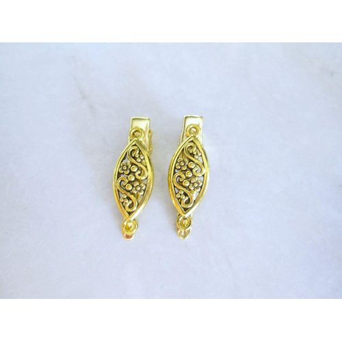 Generic 2 Shiny gold tone metal filigree alligator hair claw clip fine hair