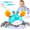 Crawling Crab Baby Toys 3.0, Upgraded Tummy Time Baby Toys 6-12 12-18 Month Toddler Valentines Day Gifts, Walking Dancing Crab with Music&Speed Control for 2 3 4 5 6 7 8 9 10+Boys Girls Birthday Gifts