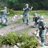 Safari Ltd. Army Men Designer TOOB - 6 Figurines: Prone, Kneeling, Standing Infantry, Staff Sergeant, Commander, Radio Operator - Educational Toy Figures For Boys, Girls & Kids Ages 3+