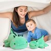 SNOWOLF Cute Dinosaur Plush Pillow Soft Dino Stuffed Animal Kawaii Plushie Toy Hugging Pillow Great Gift for Kids and Adult Birthday Christmas Valentines Day, 12",Green