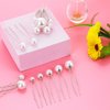Teaaha Silver Pearl Hair Pins, 36pcs French Style Hair Clips for Women, Hair Securing & Hairdressing, Wedding Guests, Prom Attendees, Elegant Women (0.31in-0.78in)