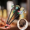 3 Pcs Hair Stick Flower Hairpins Chinese Vintage Hair Accessories Hair Chopsticks for Women Girls 6.65"039-#01