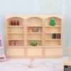 1:12 Dollhouse Mini Bookcase Display Shelf Bookshelf Locker Doll House Decor Dollhouse Furniture Accessories