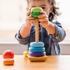 Melissa & Doug Rainbow Stacker Wooden Ring Educational Toy - Wooden Rainbow Stacking Rings Baby Toy, Stacker Toys For Infants And Toddlers