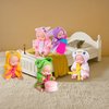 Carreuty 6 Set Mini Baby Dolls 4 Inch Reborn Baby Dolls Set Cute Small Baby Doll Toys with Handmade Hooded Robe Washable PVC Material Slepping Baby Doll Birthday Present for Girls and Boys Age 3+