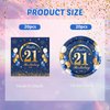 21st Birthday Party Supplies 21st Navy Blue and Gold Birthday Decor Includes Plates Napkins 21 Years Old Birthday Decoration Supplies for Boys Girls Men Women