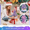 DOSCOR Purple Crystal Christmas Tree Building Blocks Set,Christmas Music Box with LED Light,Xmas Gift for Girls,Kids,and Adults