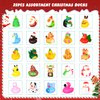 HugOutdoor 50Pcs Christmas Rubber Ducks In Bulk Advent Calendar 2024, Kids Baby and Toddler Bath Toys, Fun Mini Ducks 24 Days Christmas Countdown Calendar Gifts